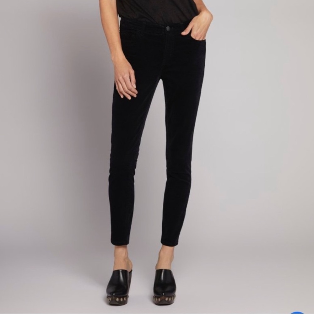 Current / Elliott NEW Stiletto Ankle Pants Velvet Women’s 27 Black Dark Academia